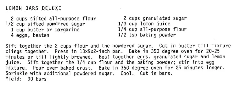 Lemon Bars Deluxe