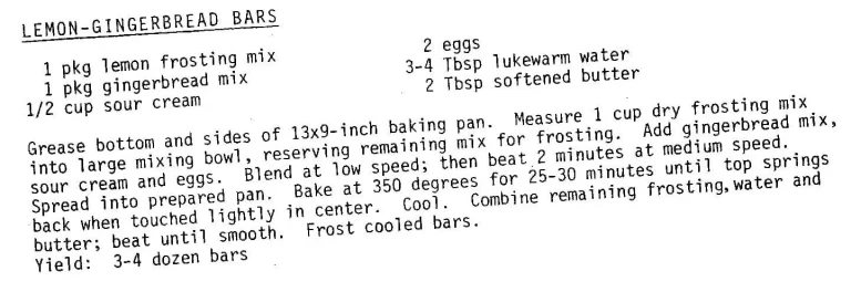 Lemon-Gingerbread Bars