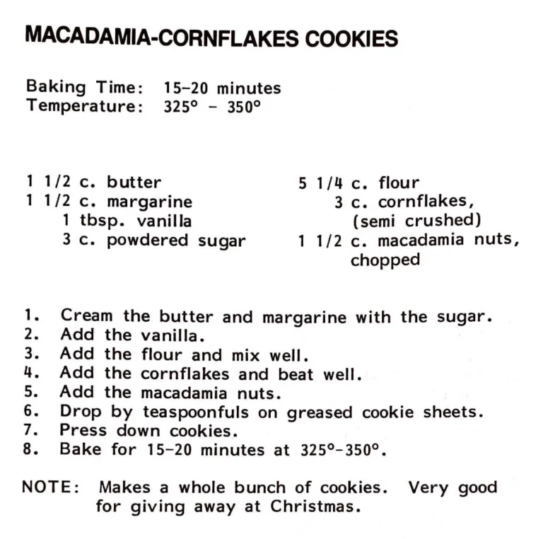 Macadamia-Cornflakes Cookies