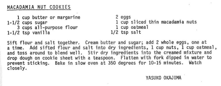 Macadamia Nut Cookies