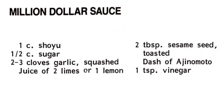 Million Dollar Sauce