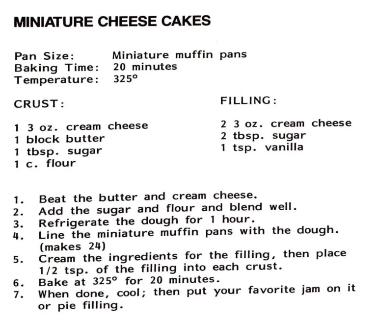 Miniature Cheese Cakes
