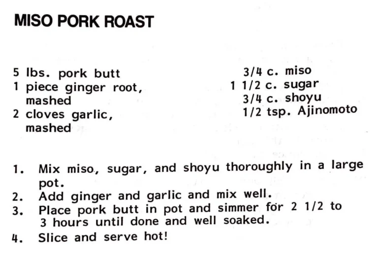 Miso Pork Roast