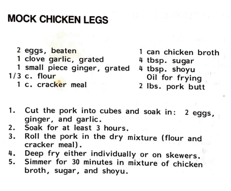 Mock Chicken Legs