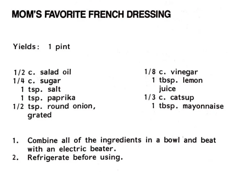 Mom’s Favorite French Dressing