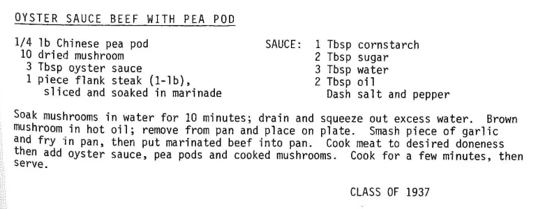 Oyster Sauce Beef With Pea Pod