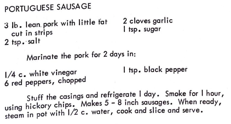 Portuguese Sausage