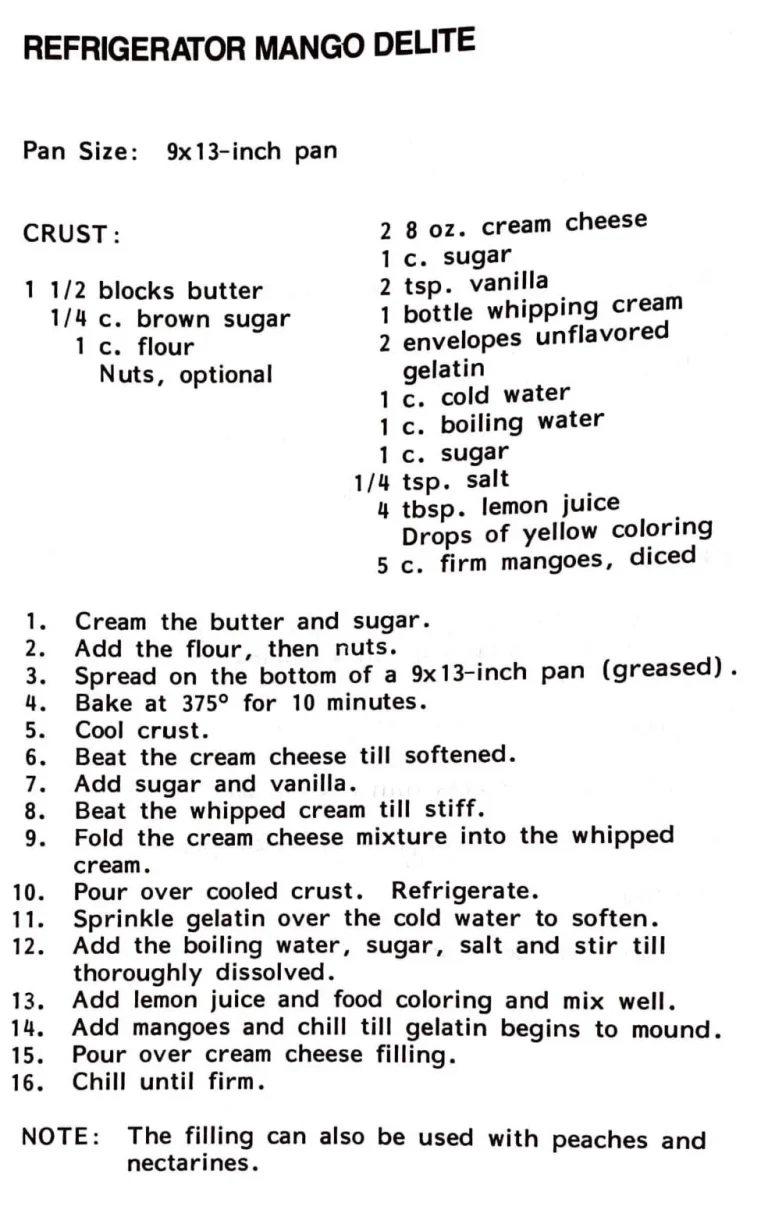 Refrigerator Mango Delite