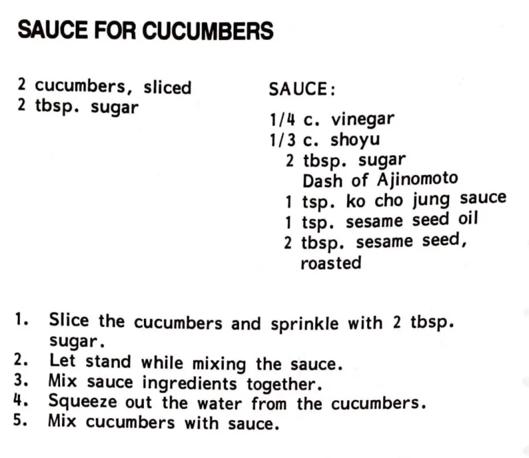 Sauce for Cucumbers