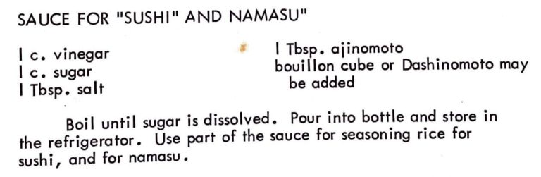 Sauce for “Sushi” and “Namasu”
