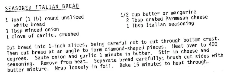 Seasoned Italian Bread