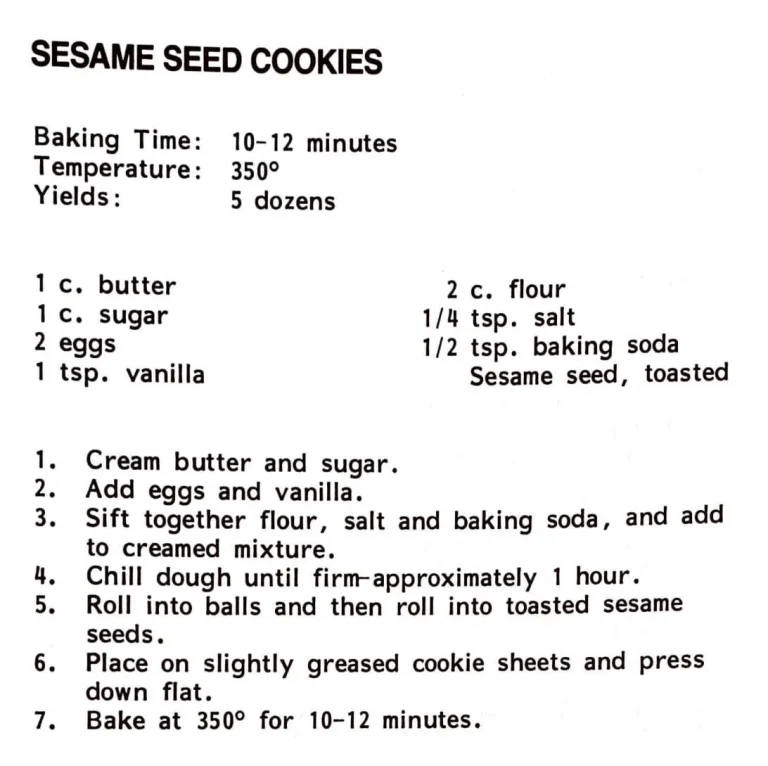 Sesame Seed Cookies