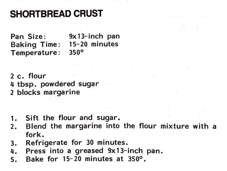 Shortbread Crust