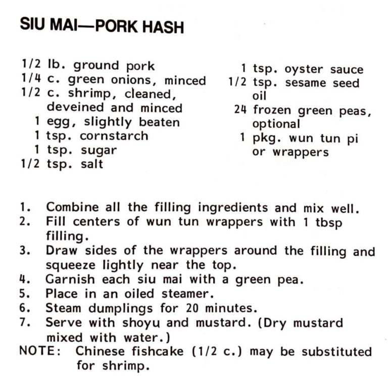 Siu Mai – Pork Hash