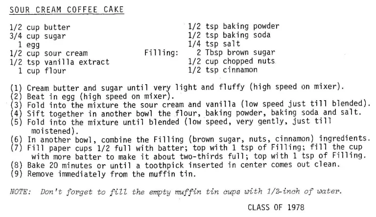 Sour Cream Coffee Cake