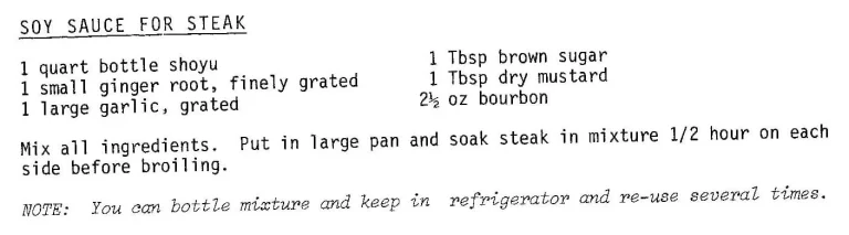 Soy Sauce for Steak