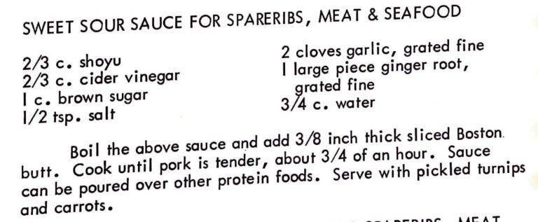 Sweet Sour Sauce for Spareribs, Meat & Seafood
