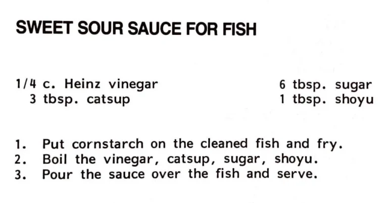 Sweet Sour Sauce for Fish