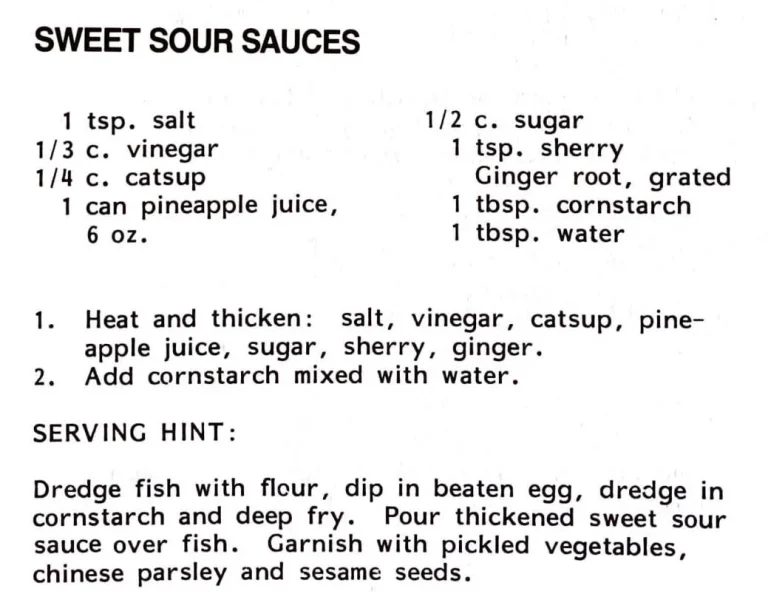 Sweet Sour Sauces