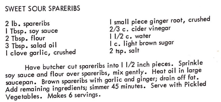 Sweet Sour Spareribs