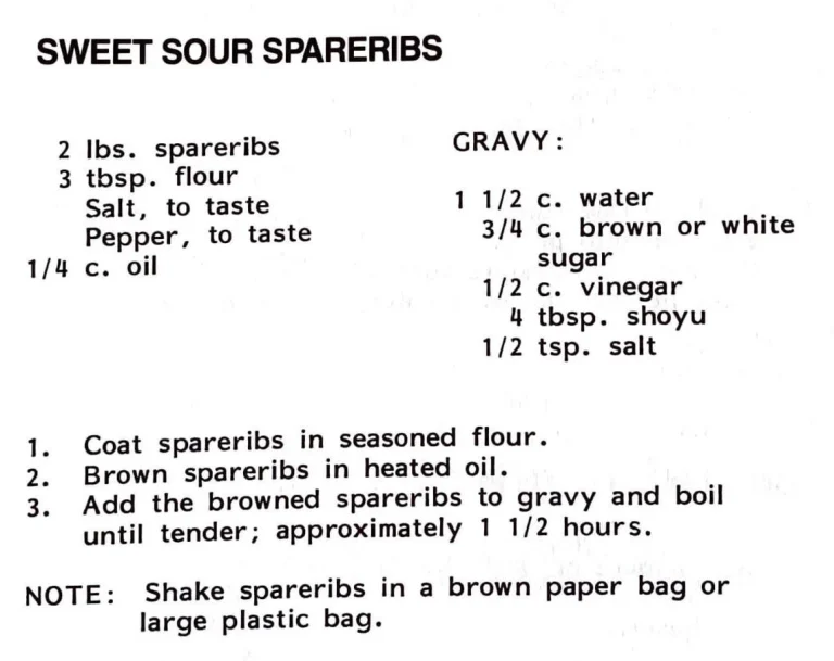 Sweet Sour Spareribs