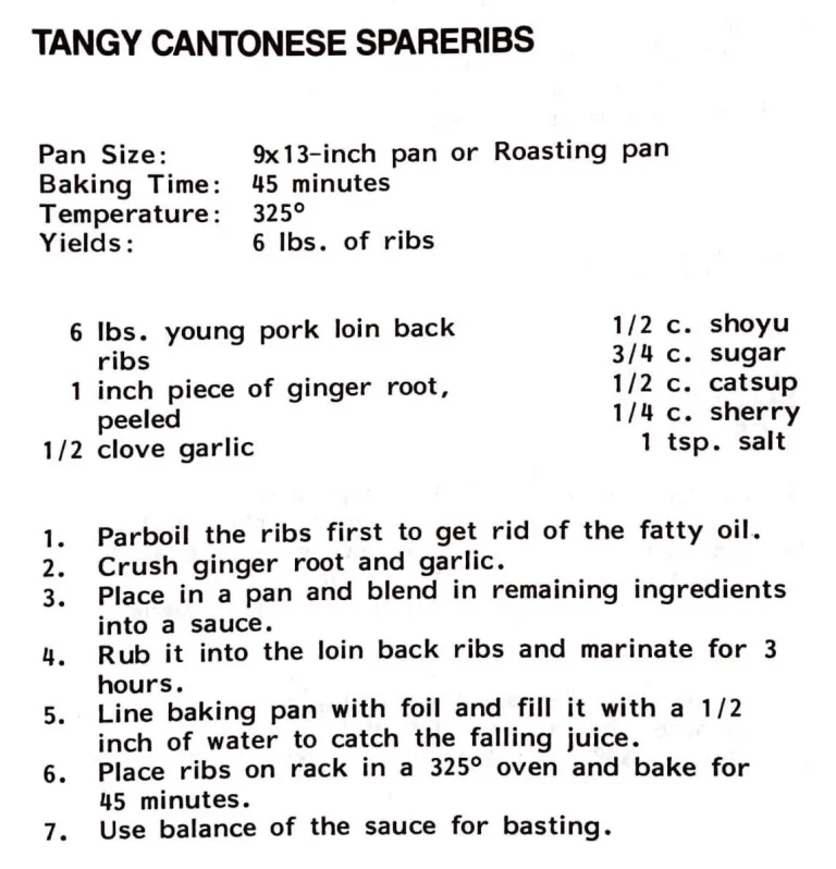 Tangy Cantonese Spareribs