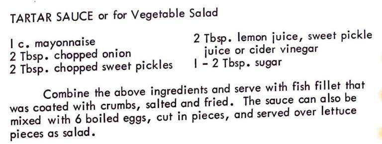 Tartar Sauce or for Vegetable Salad