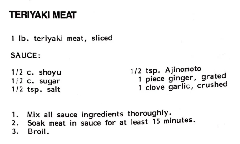 Teriyaki Meat