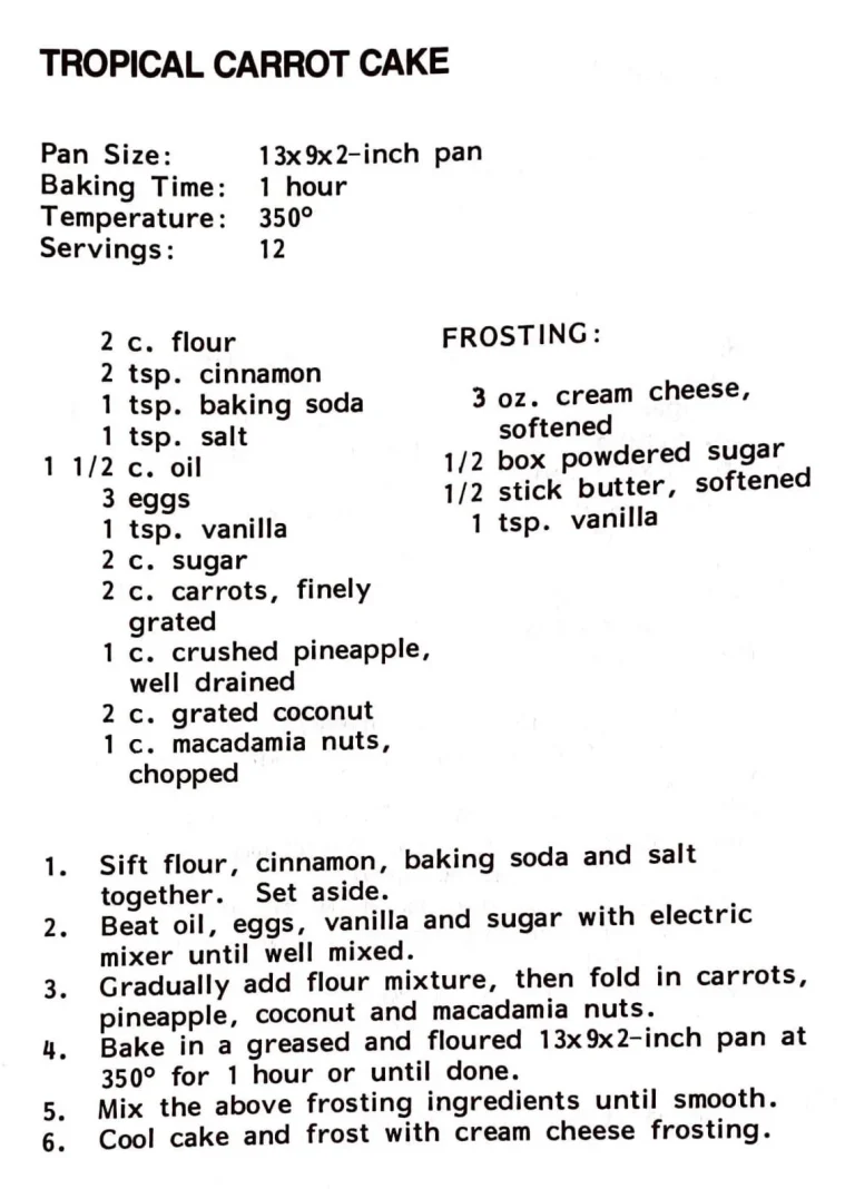 Tropical Carrot Cake