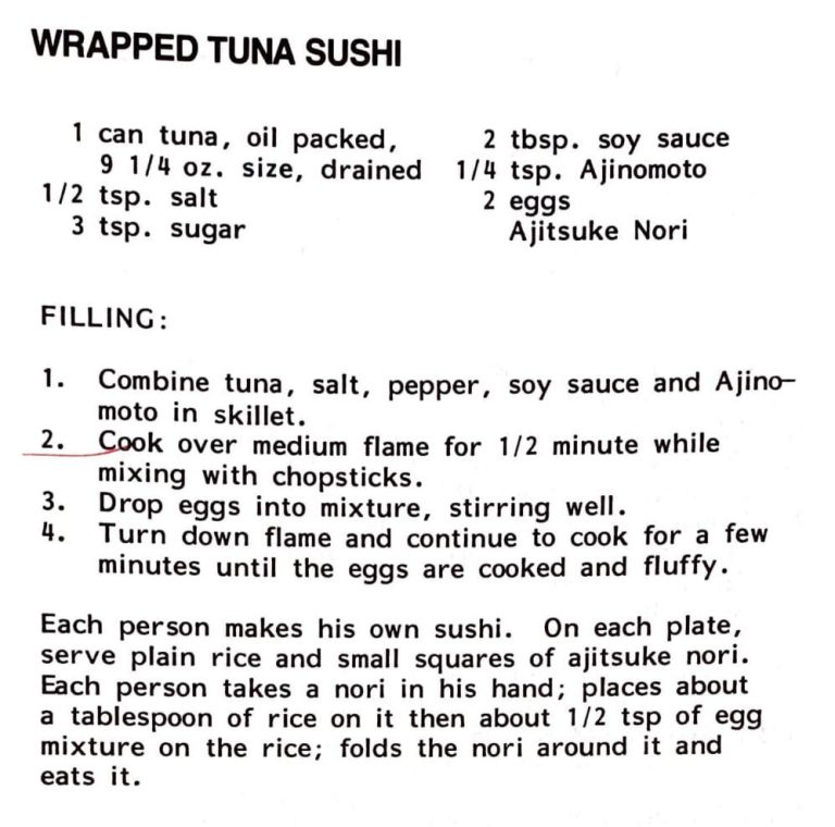 Wrapped Tuna Sushi