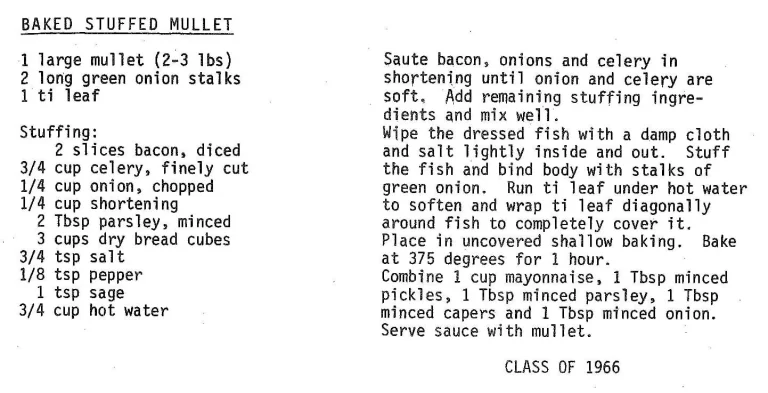 Baked Stuffed Mullet