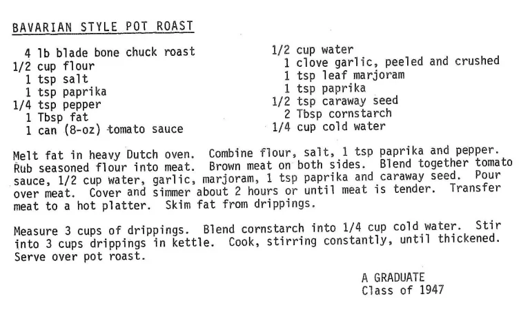 Bavarian Style Pot Roast
