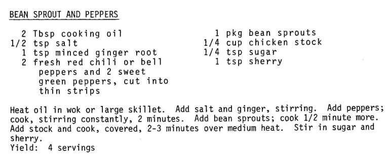 Bean Sprout and Peppers