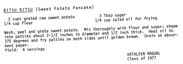 Bitsu Bitsu (Sweet Potato Pancake)