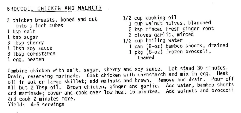 Broccoli Chicken and Walnuts
