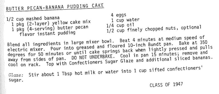 Butter Pecan-Banana Pudding Cake