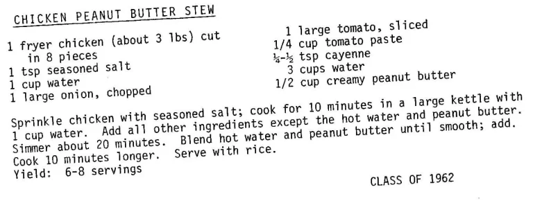 Chicken Peanut Butter Stew