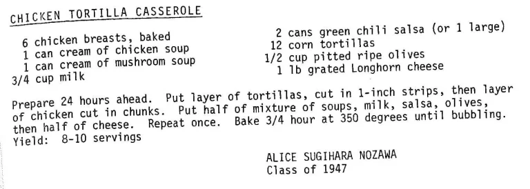 Chicken Tortilla Casserole