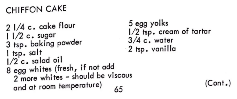 Chiffon Cake