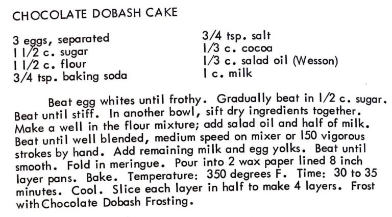 Chocolate Dobash Cake