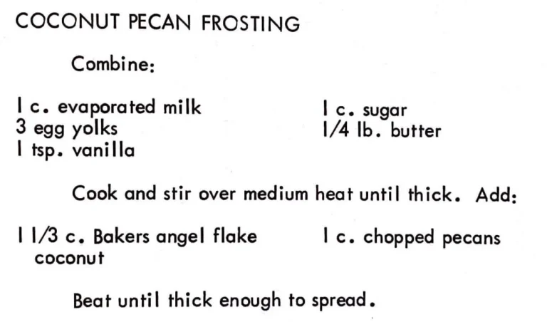 Coconut Pecan Frosting