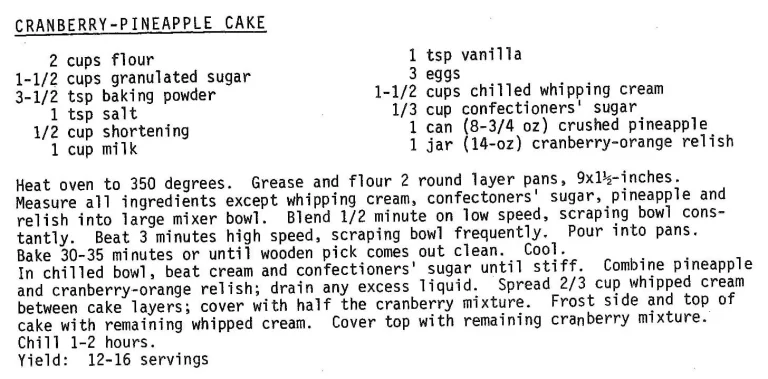 Cranberry-Pineapple Cake