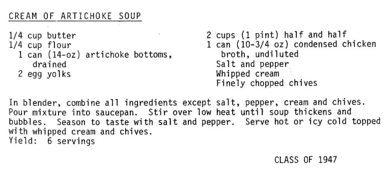 Cream of Artichoke Soup