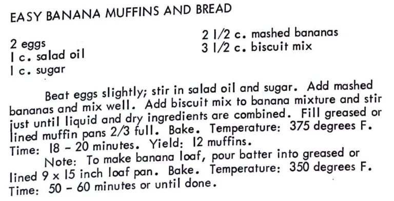 Easy Banana Muffins and Bread