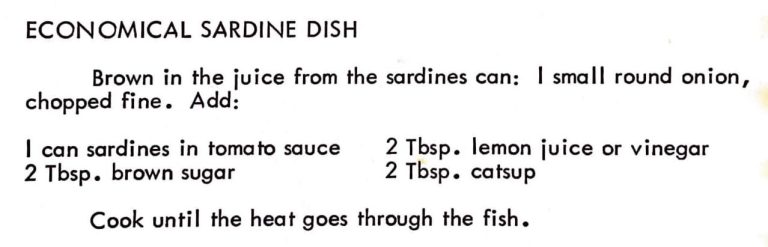 Economical Sardine Dish