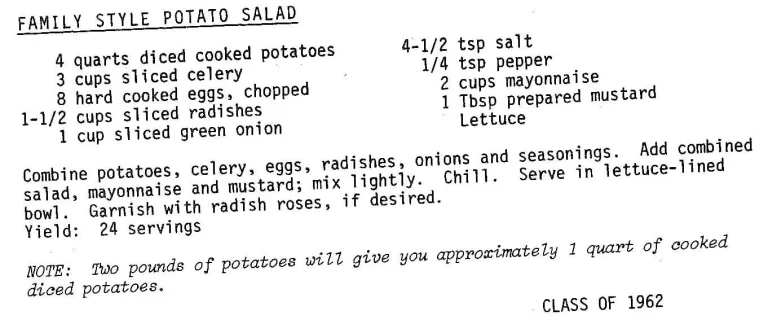 Family Style Potato Salad