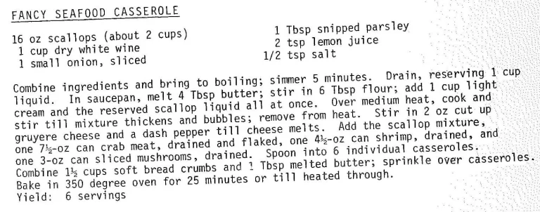 Fancy Seafood Casserole