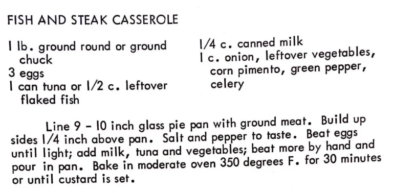 Fish and Steak Casserole