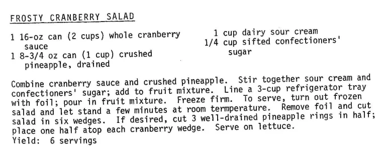 Frosty Cranberry Salad