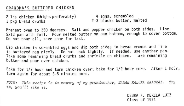 Grandma’s Buttered Chicken